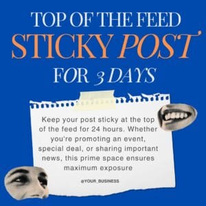 Newsfeed Sticky Post x 3 Days (Playpen App)